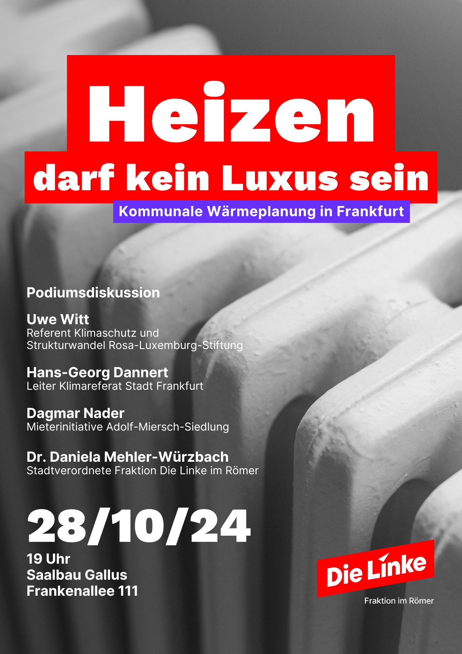 Heizen darf kein Luxus sein @ Saalbau Gallus